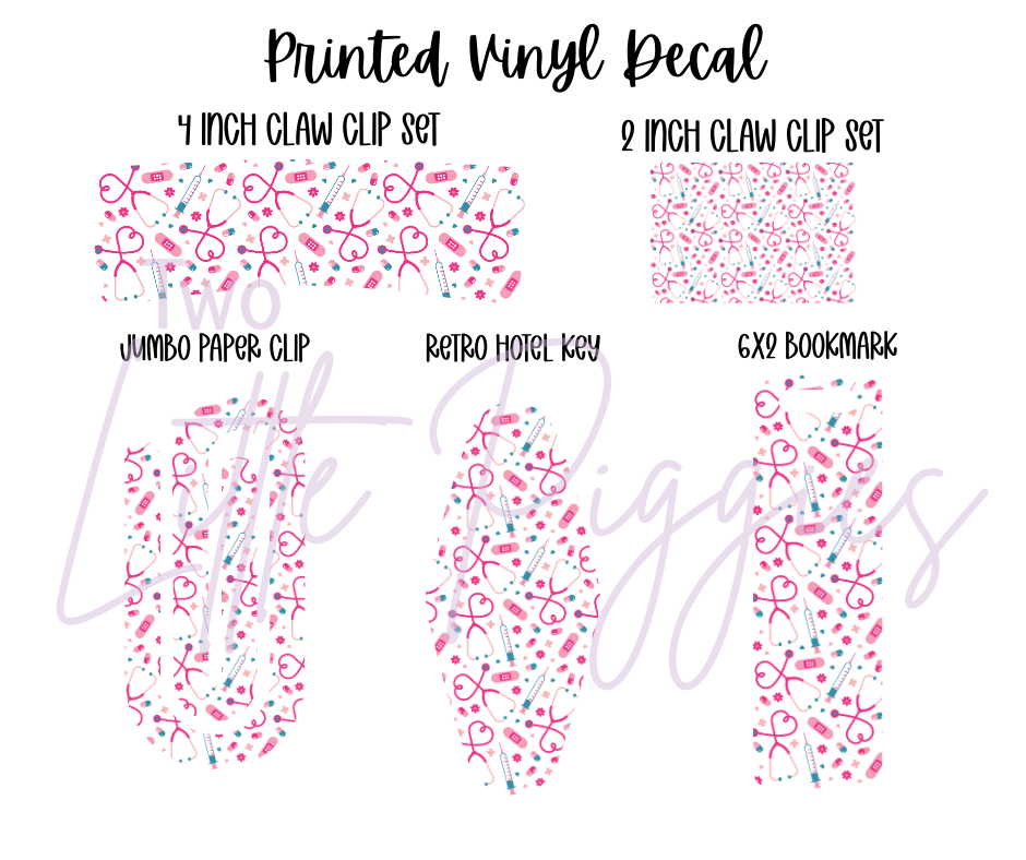 Printed Vinyl - Girly Nurse
