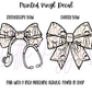 Printed Vinyl - Black Coquette Bows