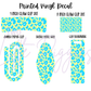 Printed Vinyl - Leopard - Blue and Neon Yellow