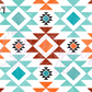 Printed Vinyl - Orange Turquoise Aztec