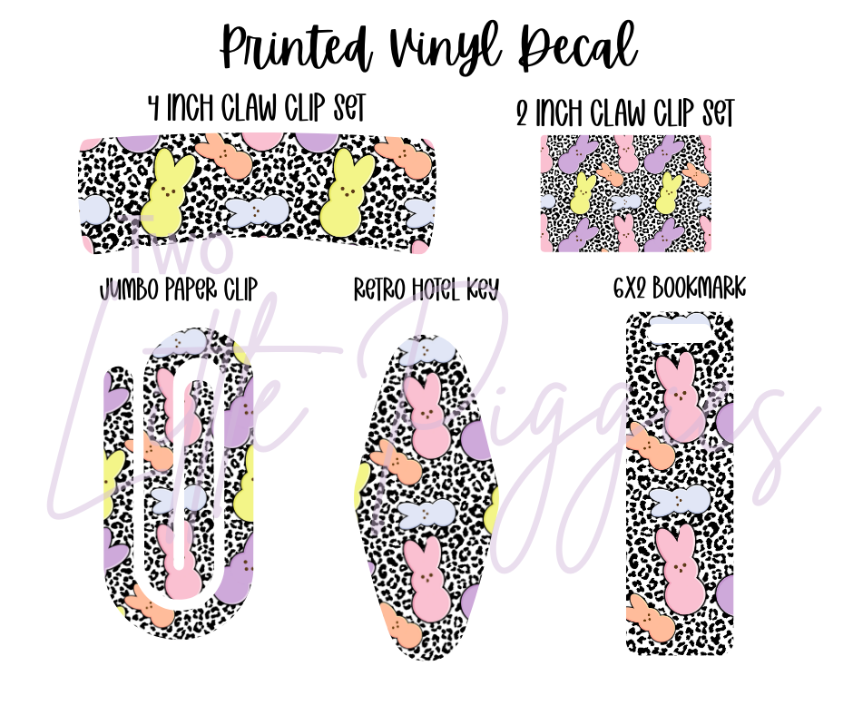 Printed Vinyl - Leopard Bunny Candy