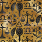 Printed Vinyl - Libra - Black and Gold