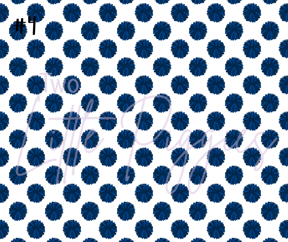 Printed Vinyl - Cheer - Navy and Orange
