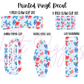 Printed Vinyl - 4th of July -RWB Balloon Dog