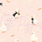 Printed Vinyl - Halloween Spooky Goose - Pink and Orange