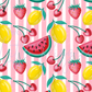 Printed Vinyl - Striped Fruit