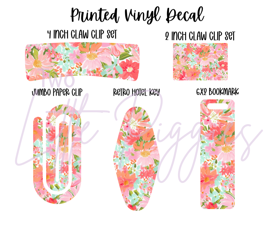 Printed Vinyl - Preppy Floral