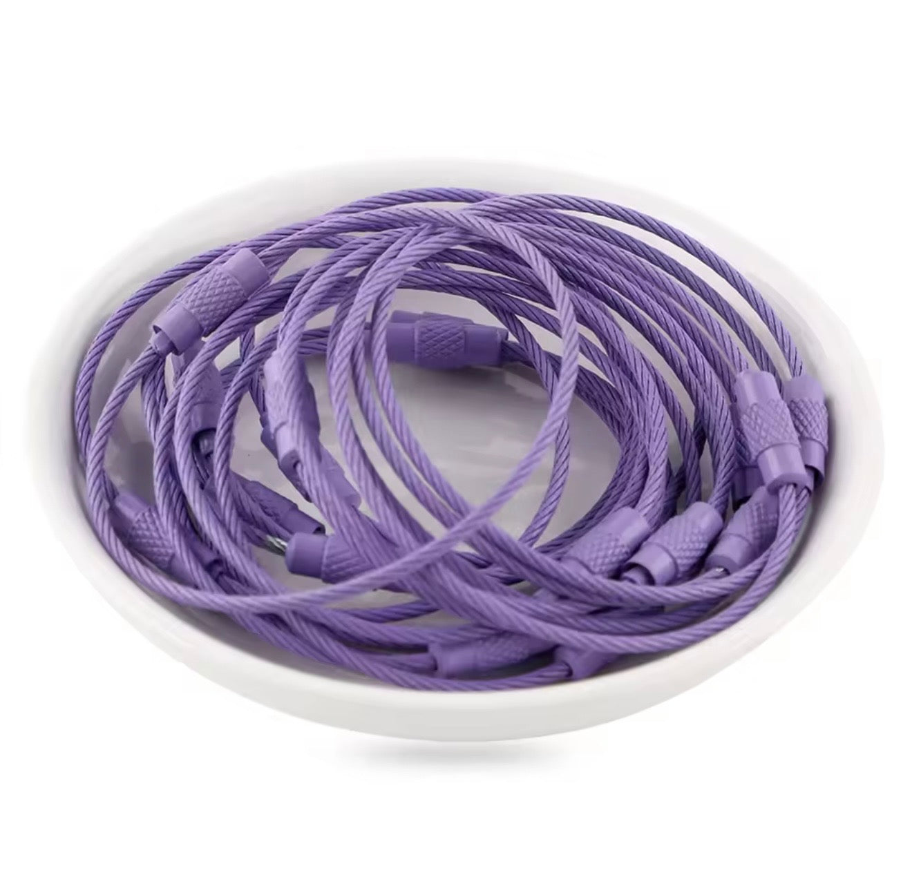 Keychain Cable Loop with with Screw Lock (3 pc)