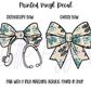 Printed Vinyl - Western Teal Bows