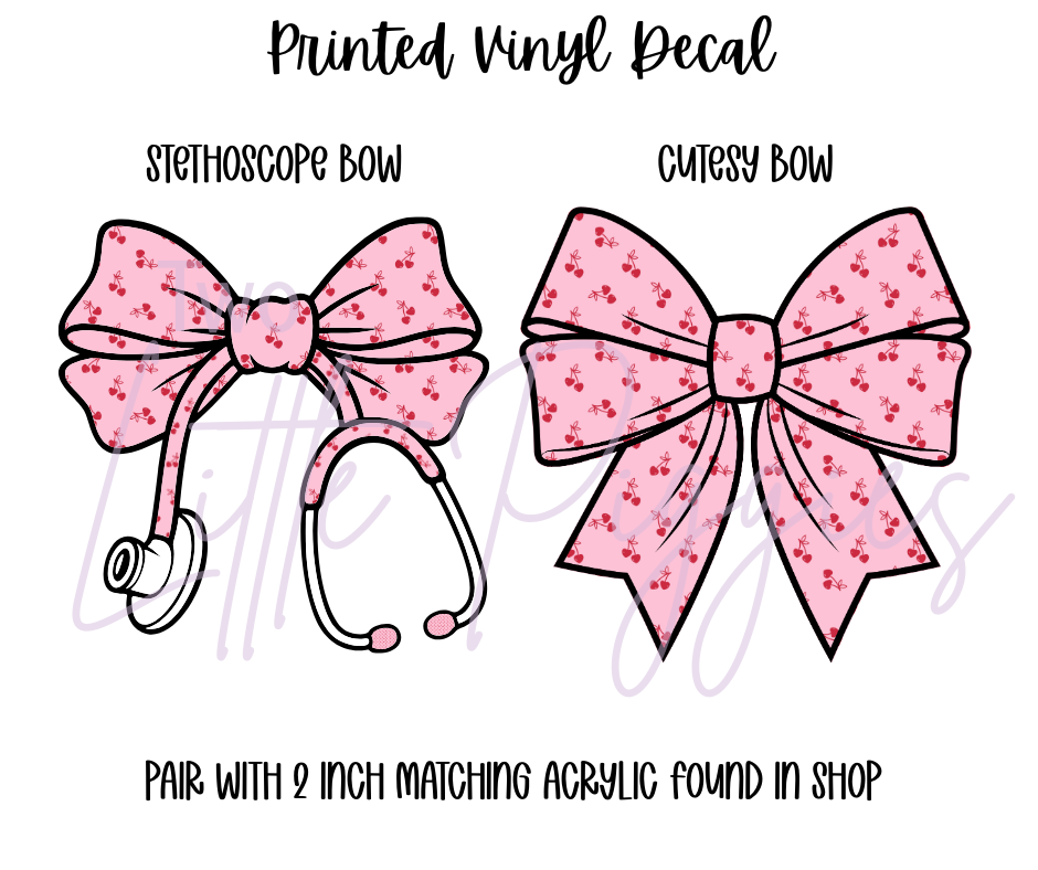Printed Vinyl - Valentine - Cherry Hearts