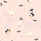 Printed Vinyl - Halloween Spooky Goose - Pink and Orange