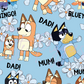 Printed Vinyl - Blue Dog