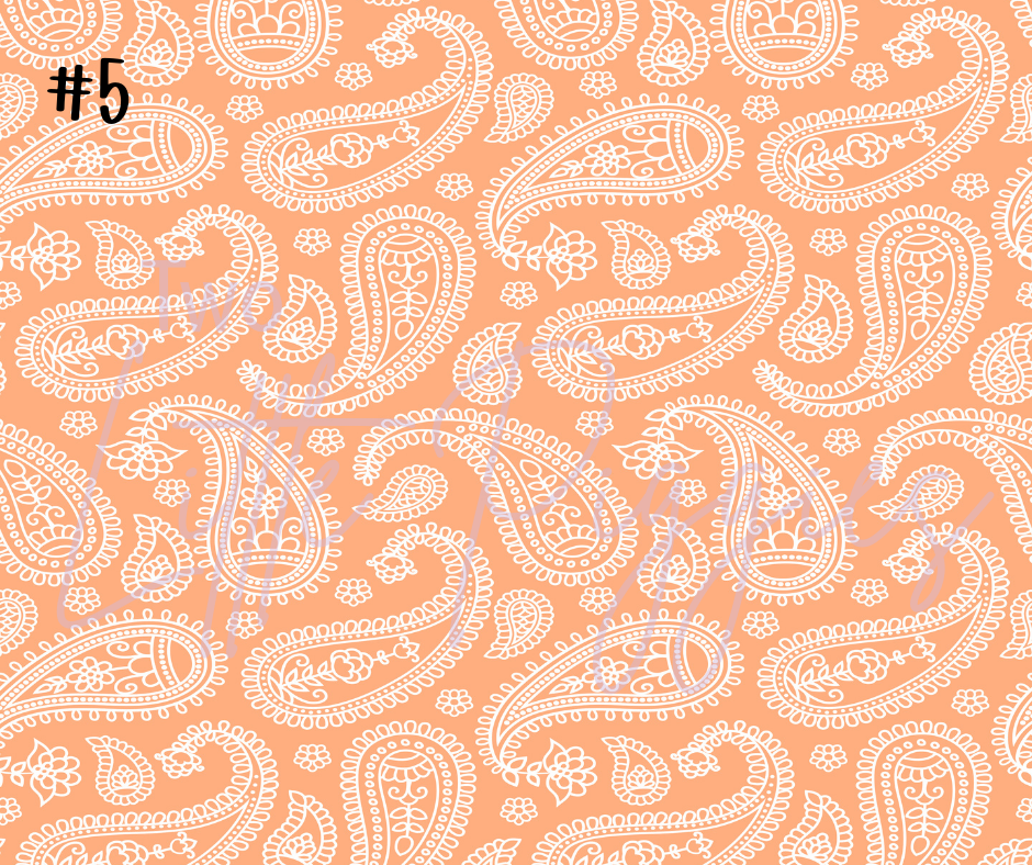 Printed Vinyl - Pastel Paisley