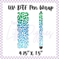 UV DTF - Pen Wrap - Blue Gradient Leopard