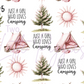 Printed Vinyl - Pink Camping