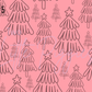 Printed Vinyl - Retro Pink Christmas