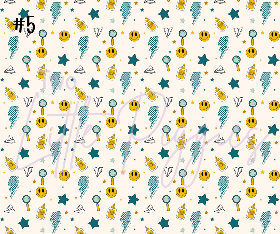 Printed Vinyl - Boho School Teal