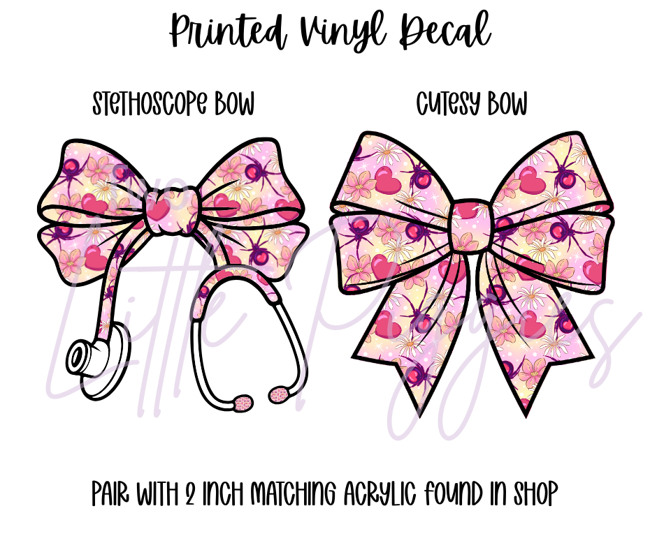 Printed Vinyl - Black Widow Hearts