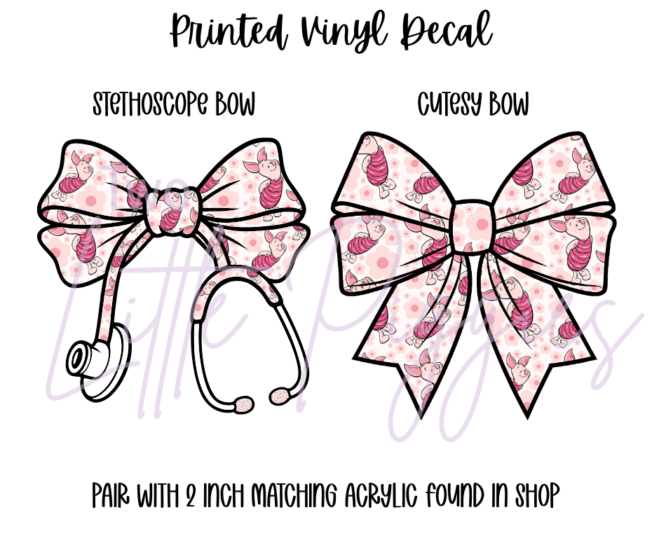 Printed Vinyl - Characters - Piglet