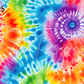 Printed Vinyl - Rainbow Tie Dye
