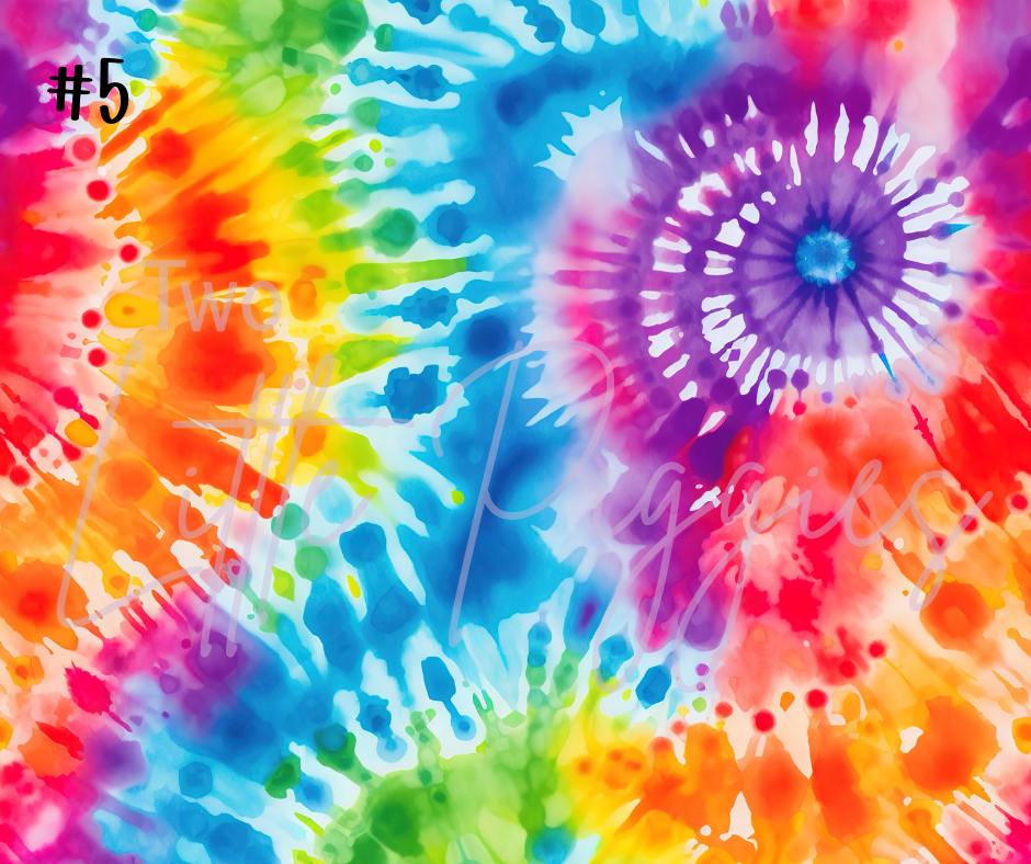 Printed Vinyl - Rainbow Tie Dye