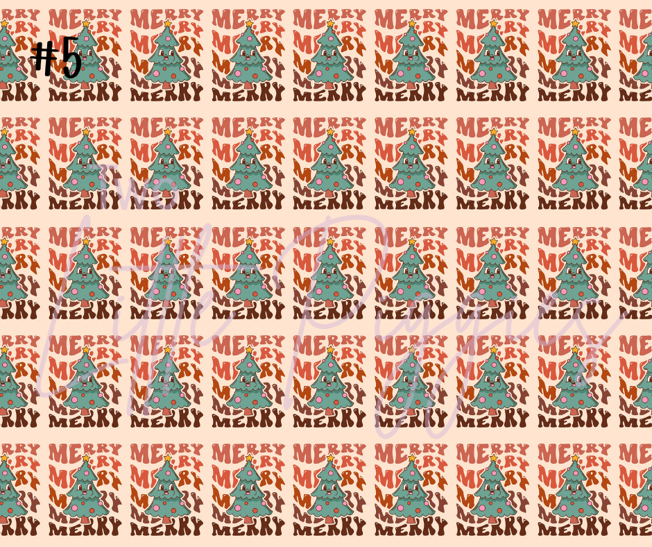 Printed Vinyl - Groovy Christmas