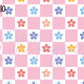 Printed Vinyl - Checkers and Flowers