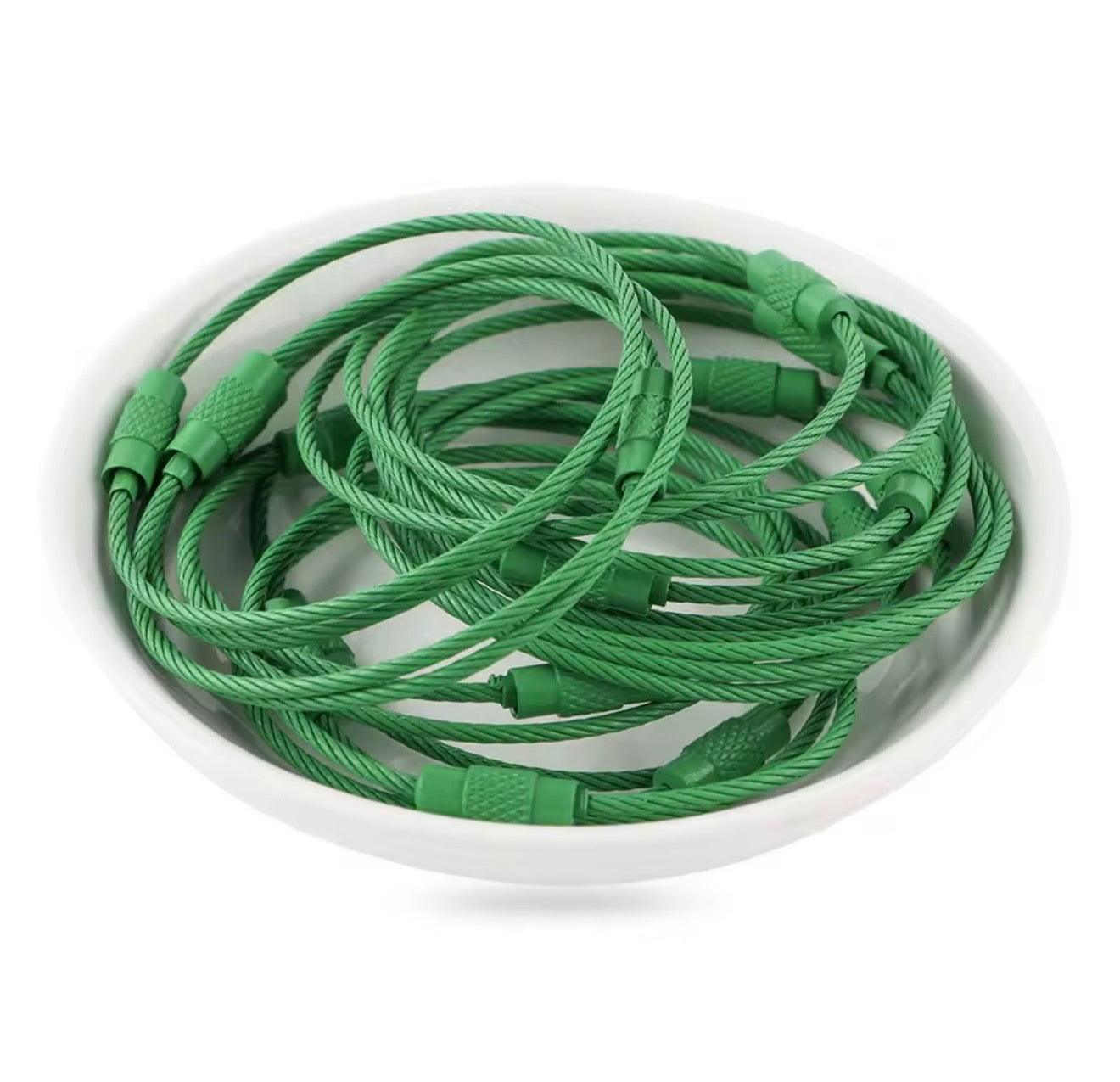 Keychain Cable Loop with with Screw Lock (3 pc)