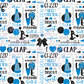 Printed Vinyl - Cheer - Blue and Gray