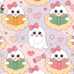 Printed Vinyl - Girl Ghosts and Books