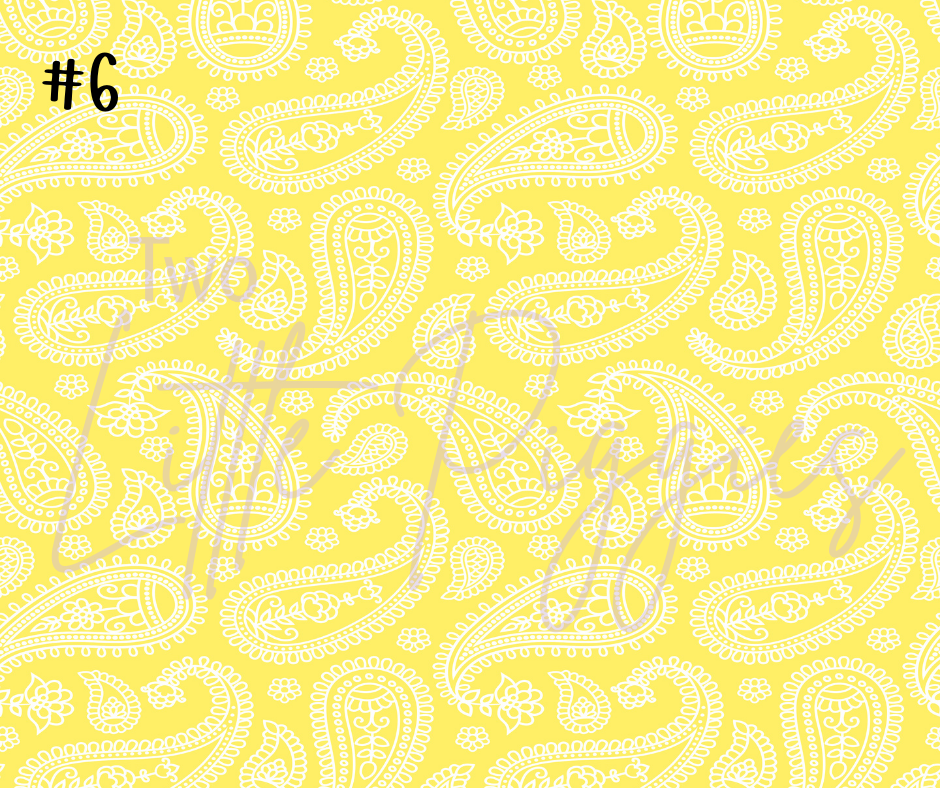 Printed Vinyl - Pastel Paisley