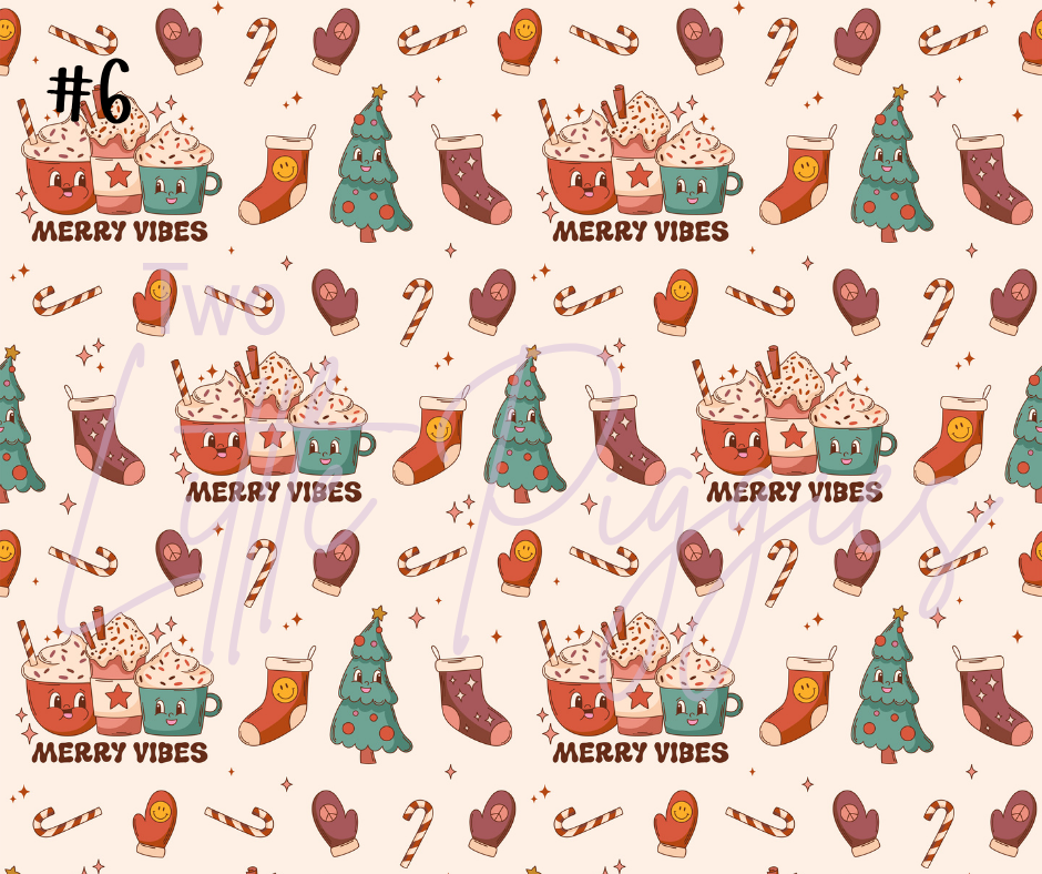 Printed Vinyl - Groovy Christmas