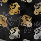 Printed Vinyl - Capricorn - Black and Gold