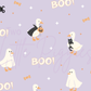 Printed Vinyl - Halloween Spooky Goose - Purple and Orange
