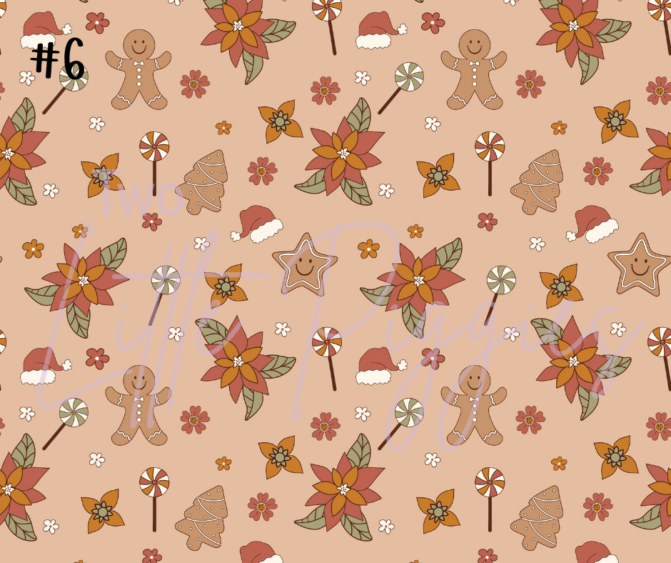 Printed Vinyl - 70s Retro Christmas