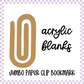 Acrylic Blank - Jumbo Paper Clip (3pc)