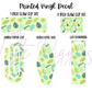 Printed Vinyl - Tropical Green Leaves