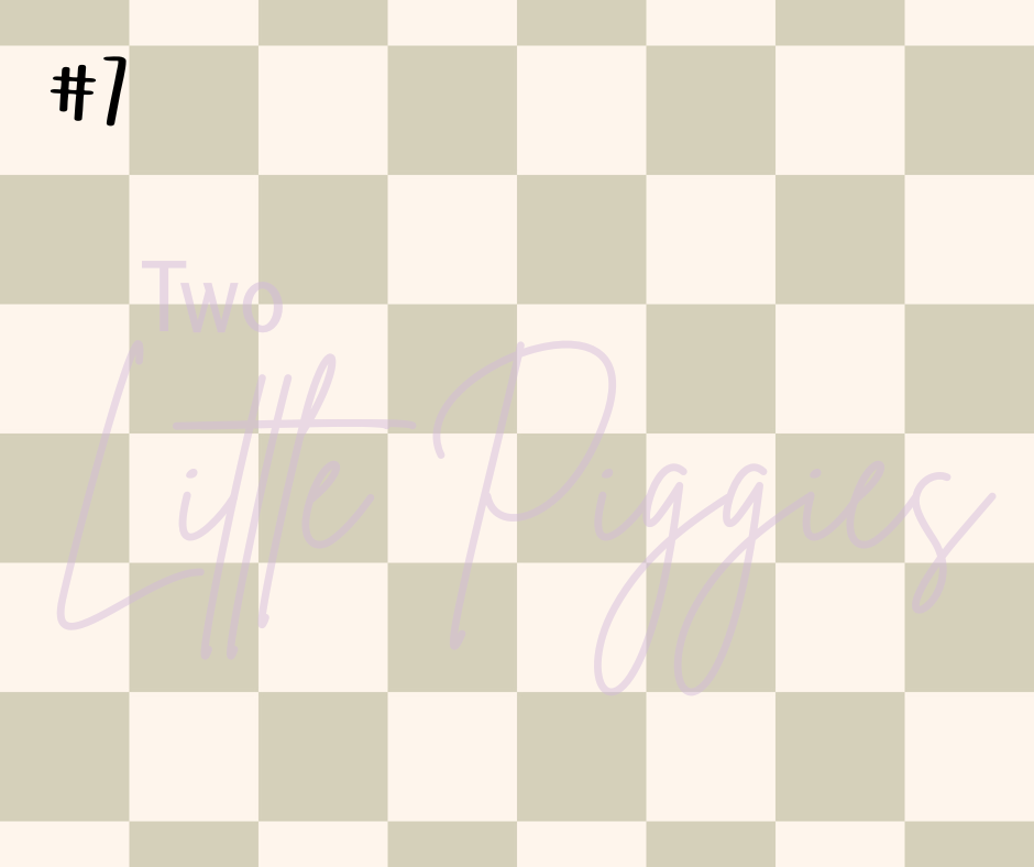 Printed Vinyl - Checkers - Boho Muted