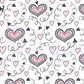 Printed Vinyl - Valentine Hearts