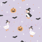 Printed Vinyl - Halloween Spooky Goose - Purple and Orange