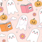 Printed Vinyl - Girl Ghosts and Books
