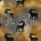 Printed Vinyl - Capricorn - Black and Gold