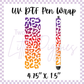 UV DTF - Pen Wrap - Orange Gradient Leopard