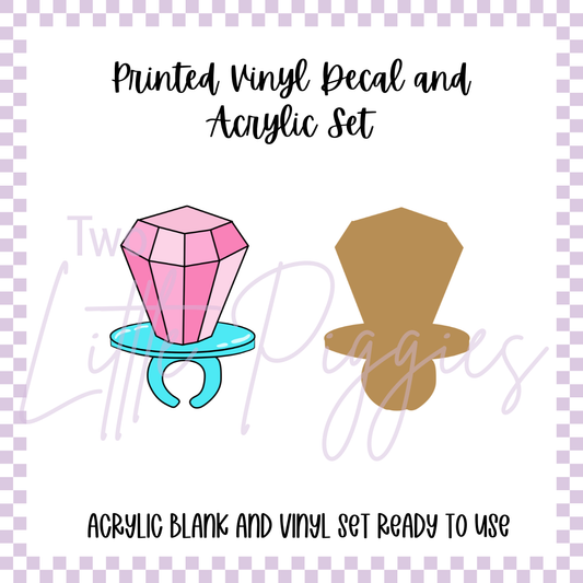 Printed Vinyl and Acrylic Set - 90's - Ring Pop