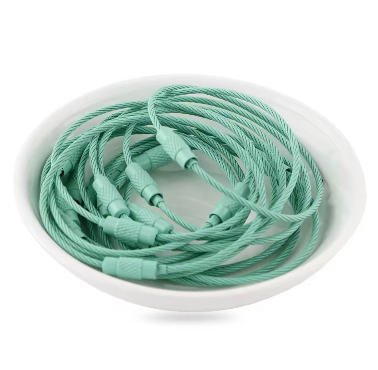 Keychain Cable Loop with with Screw Lock (3 pc)