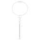 Keychain Cable Loop with Beadable Bar and Screw Lock (3pc)