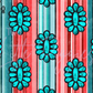 Printed Vinyl - Coral Aqua Aztec