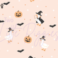 Printed Vinyl - Halloween Spooky Goose - Pink and Orange