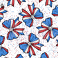 Printed Vinyl - 4th of July - Stars and Bows