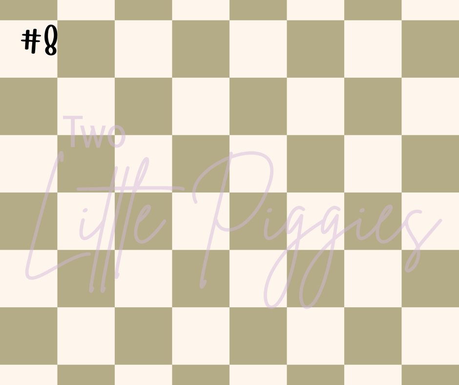 Printed Vinyl - Checkers - Boho Muted